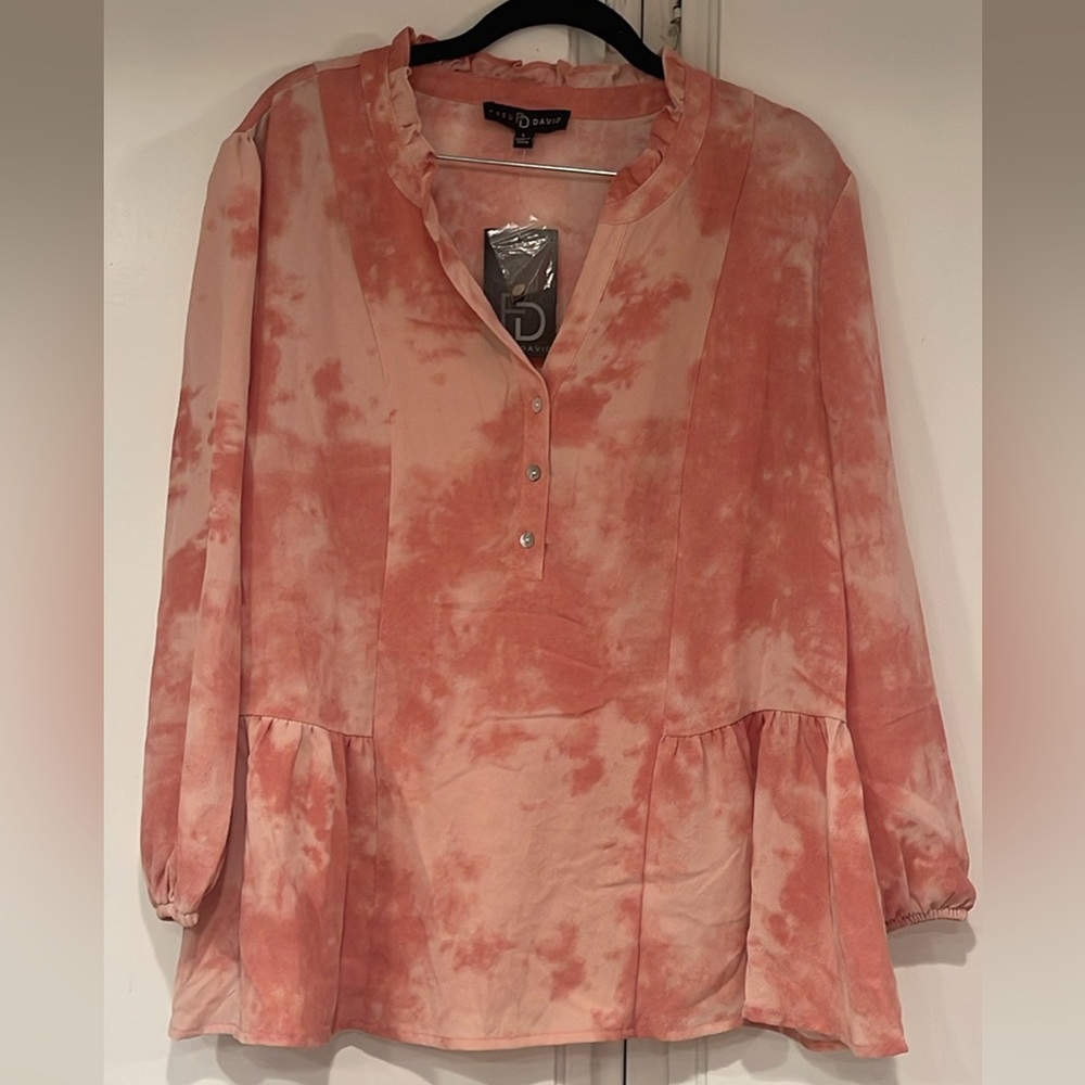 NWT Fred David peasant top – size large